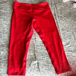 Zyia Cropped orange/red textured Leggings 16-18